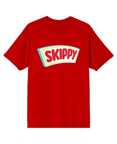 SKIPPY Men's Logo Crew Neck Short Sleeve Red T-shirt-3XL