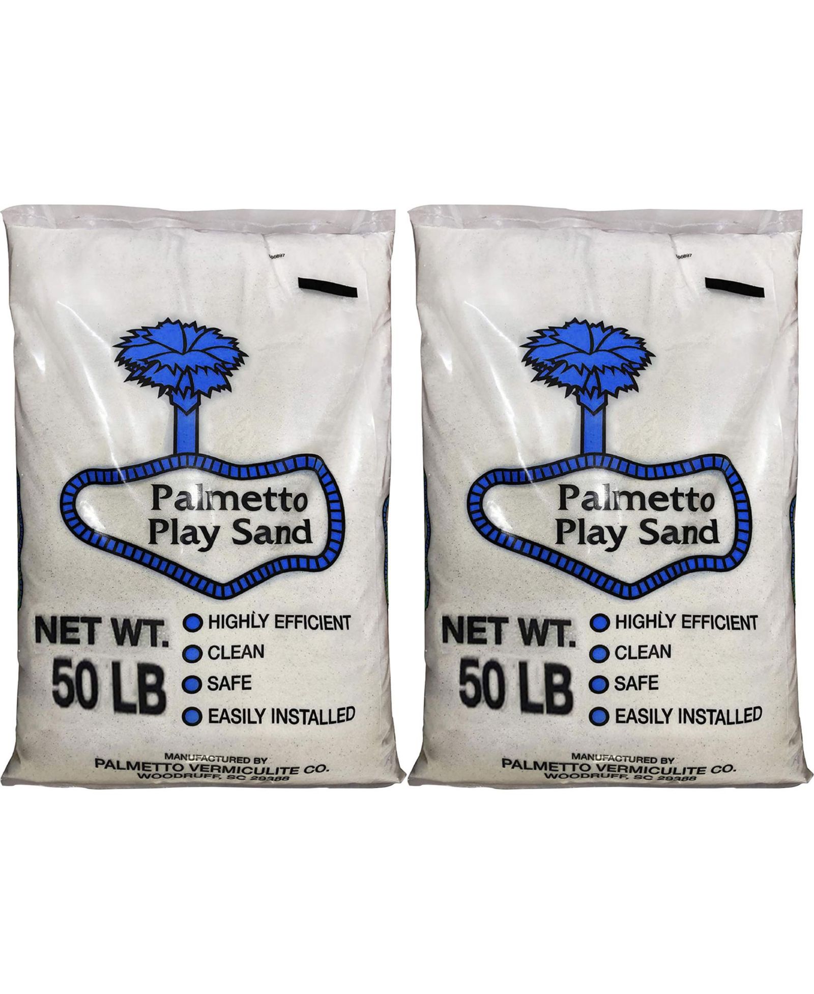 Palmetto Natural Play Sand, 50-Pound Bags, All Ages, 2-Pack