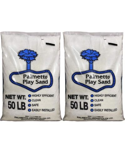 Натуральный песок Palmetto для песочниц и игровых зон, 50 Pounds, Creme (2 упаковки)