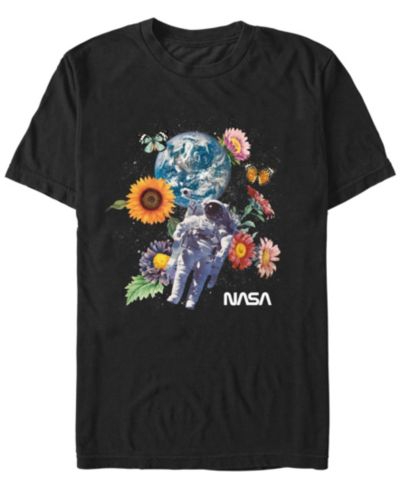 NASA Men's NASA Space Floral Short Sleeve T-Shirt