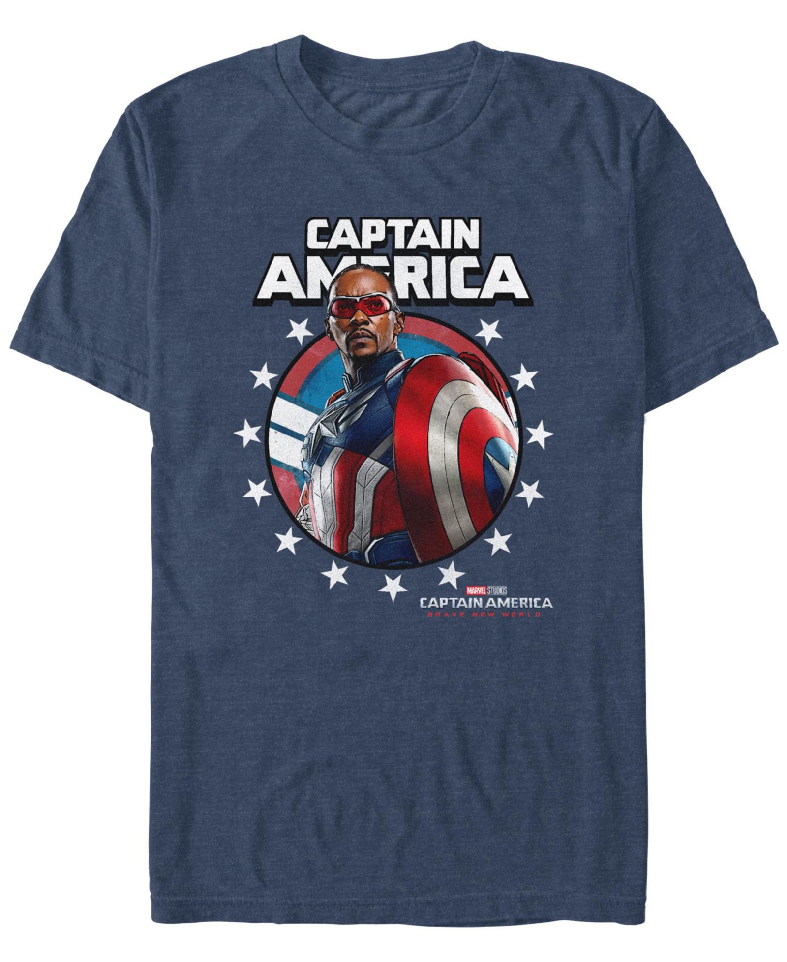 Marvel Men's Captain Crown Short Sleeve T-Shirt