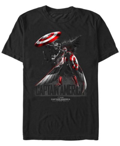 Marvel Мужская футболка Captain America Brave Pose с коротким рукавом