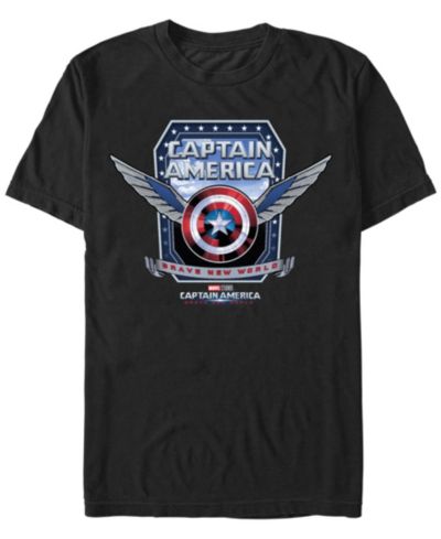 Мужская футболка Marvel Captain America Shield Wings Short Sleeve
