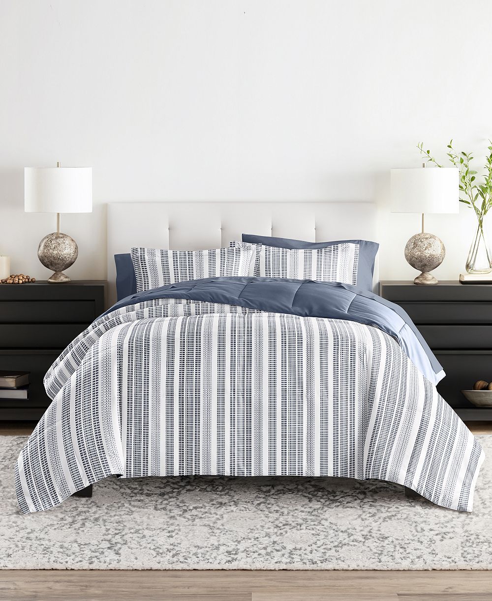 ienjoy Home Bedding Bundle Patterned 7-Piece Comforter Set, California King