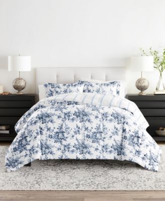 Комплект постельного белья ienjoy Home, узорчатый, 7 предметов, Queen