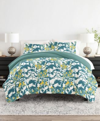 ienjoy Home Bedding Bundle Patterned 8-Piece Comforter with Duvet Cover Set, Full