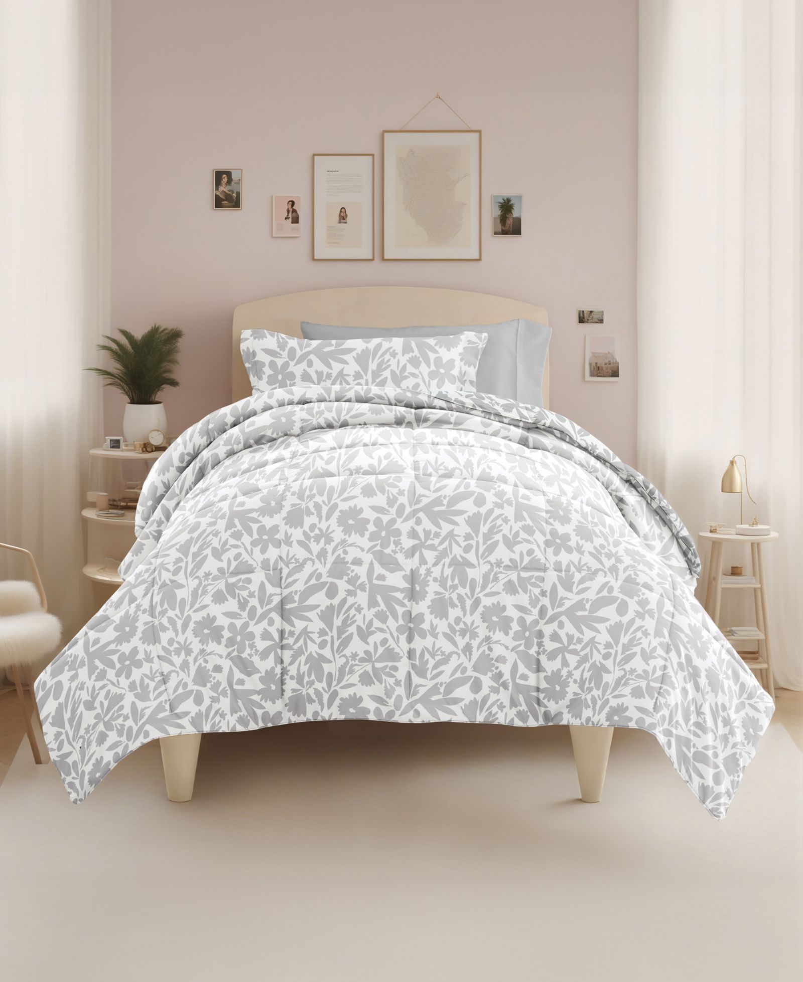 Комплект одеяла ienjoy Home Patterned Dorm 8-Piece Comforter Set, Twin XL