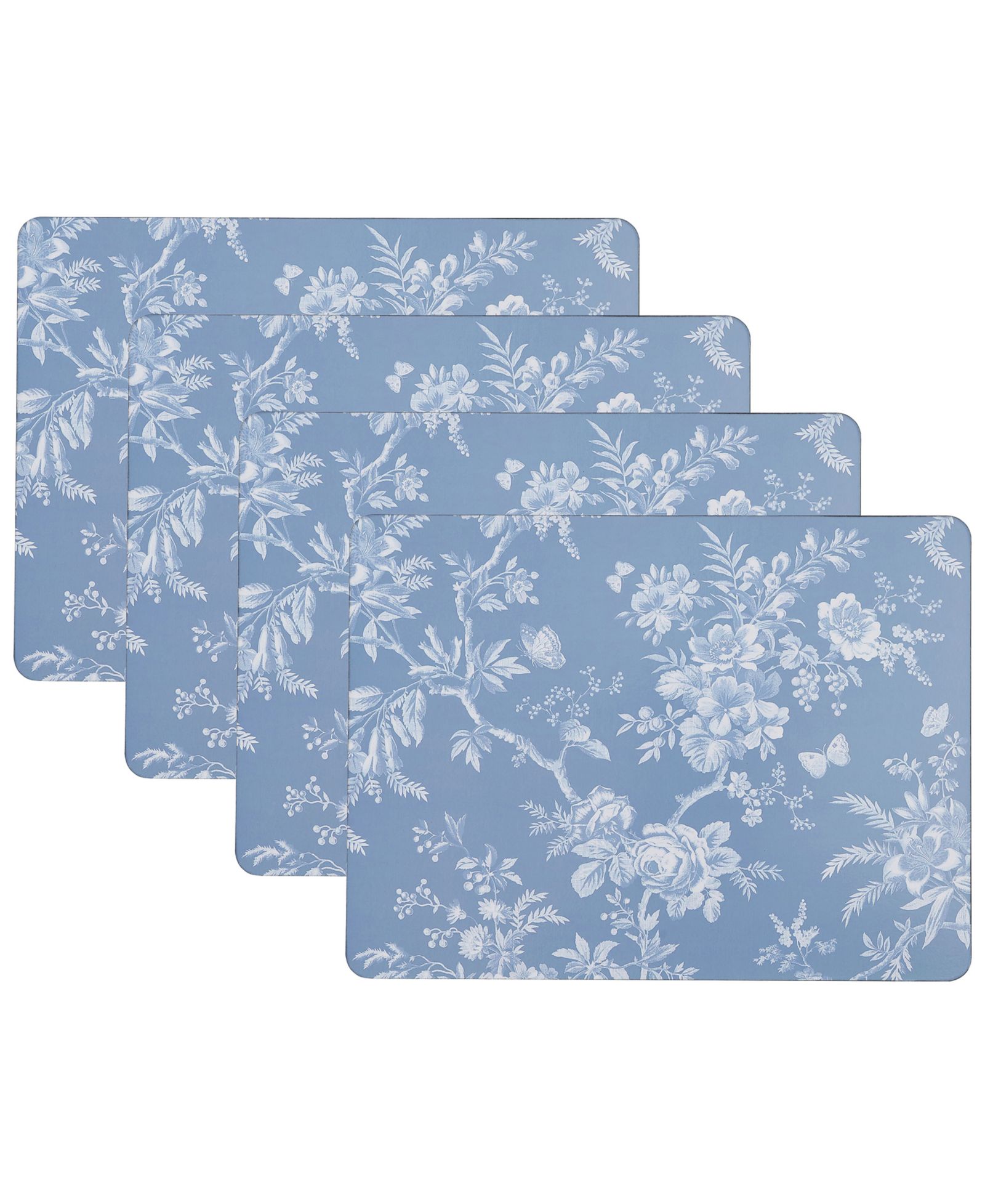 Laura Ashley набор подставок под тарелки из пробки Walled Garden, 4 шт., 16" x 12"
