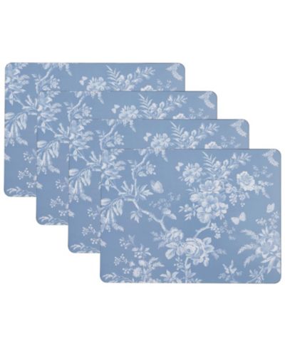 Laura Ashley набор подставок под тарелки из пробки Walled Garden, 4 шт., 16" x 12"