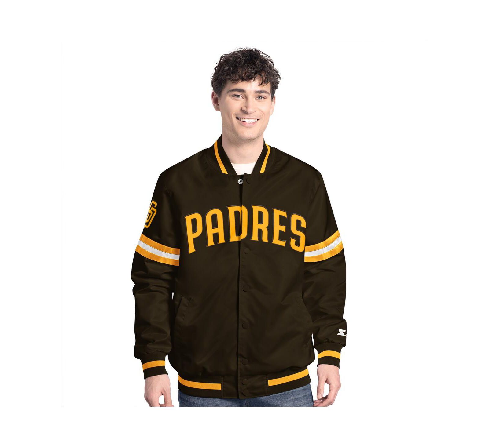 Starter Мужская куртка Varsity San Diego Padres Scout Full-Snap коричневая