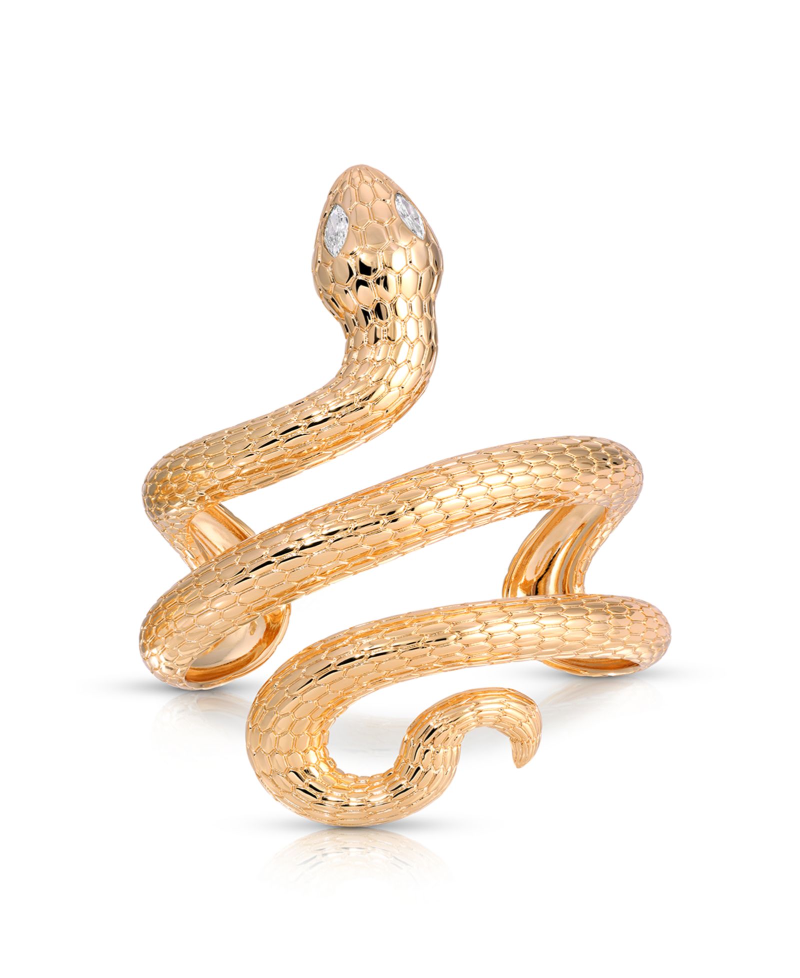 ETTIKA Serpentina Cubic Zirconia Cuff Bracelet