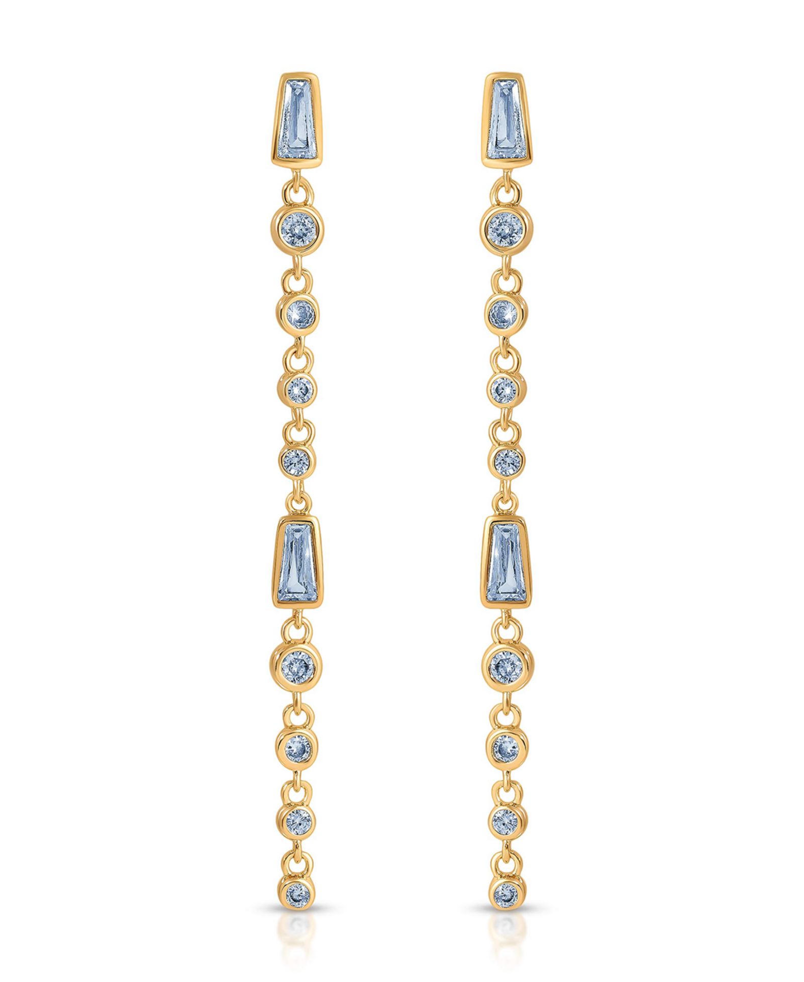 Серьги ETTIKA Blue Crystal Linear
