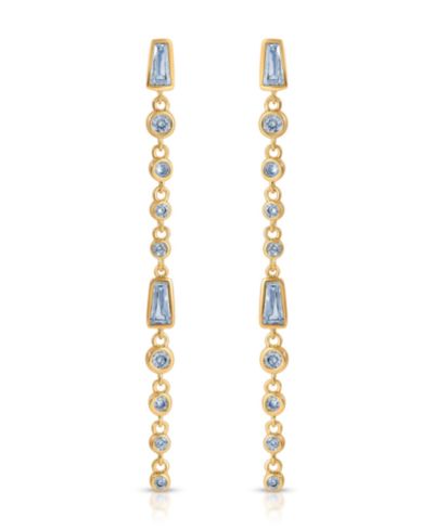 Серьги ETTIKA Blue Crystal Linear