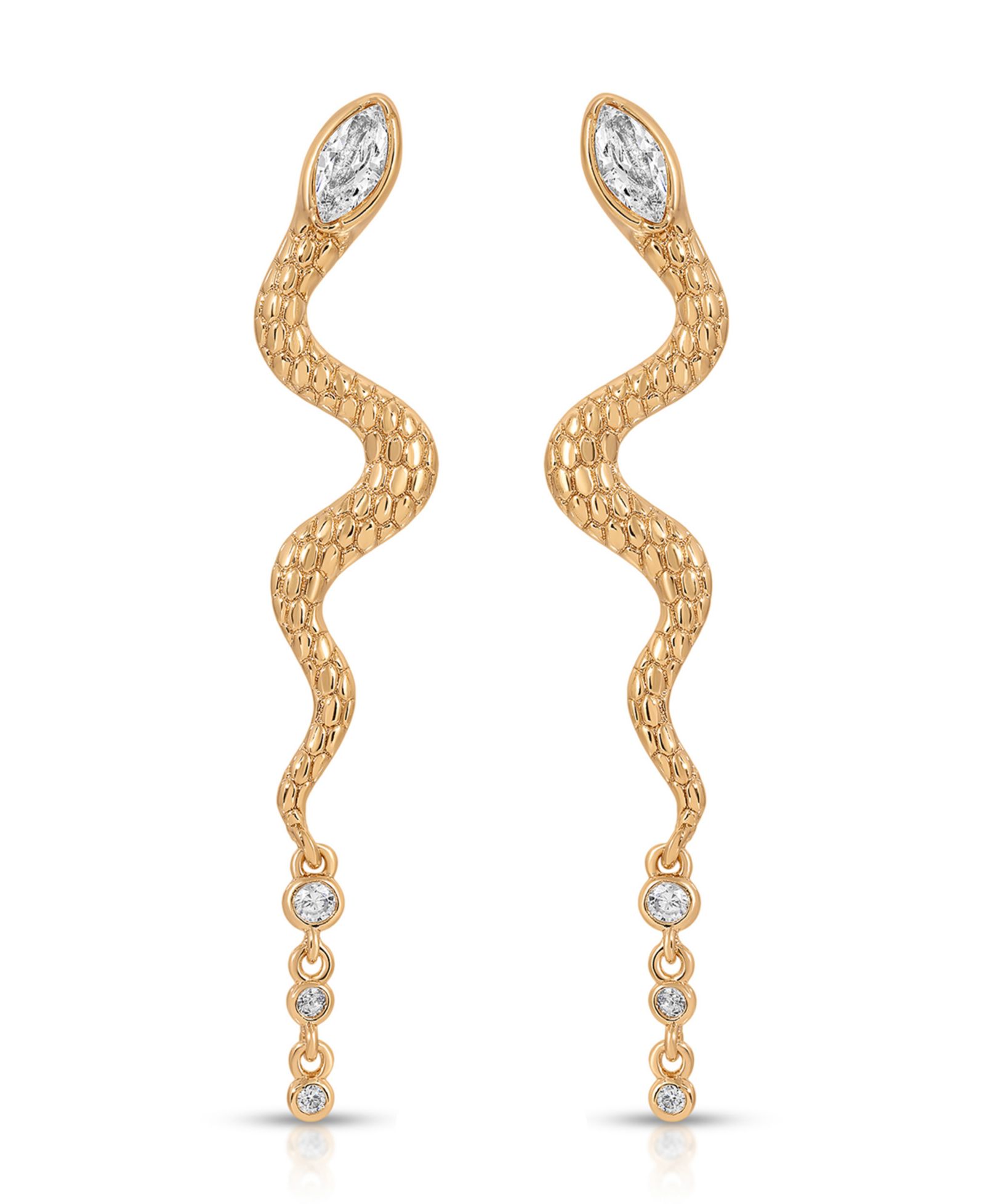 ETTIKA Serpentina Cubic Zirconia Drop Earrings