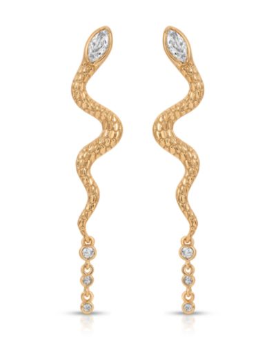 ETTIKA Serpentina Cubic Zirconia Drop Earrings