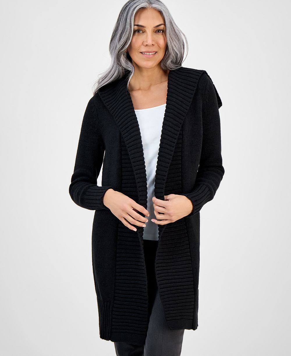 Женский кардиган Style & Co с капюшоном, открытый перед