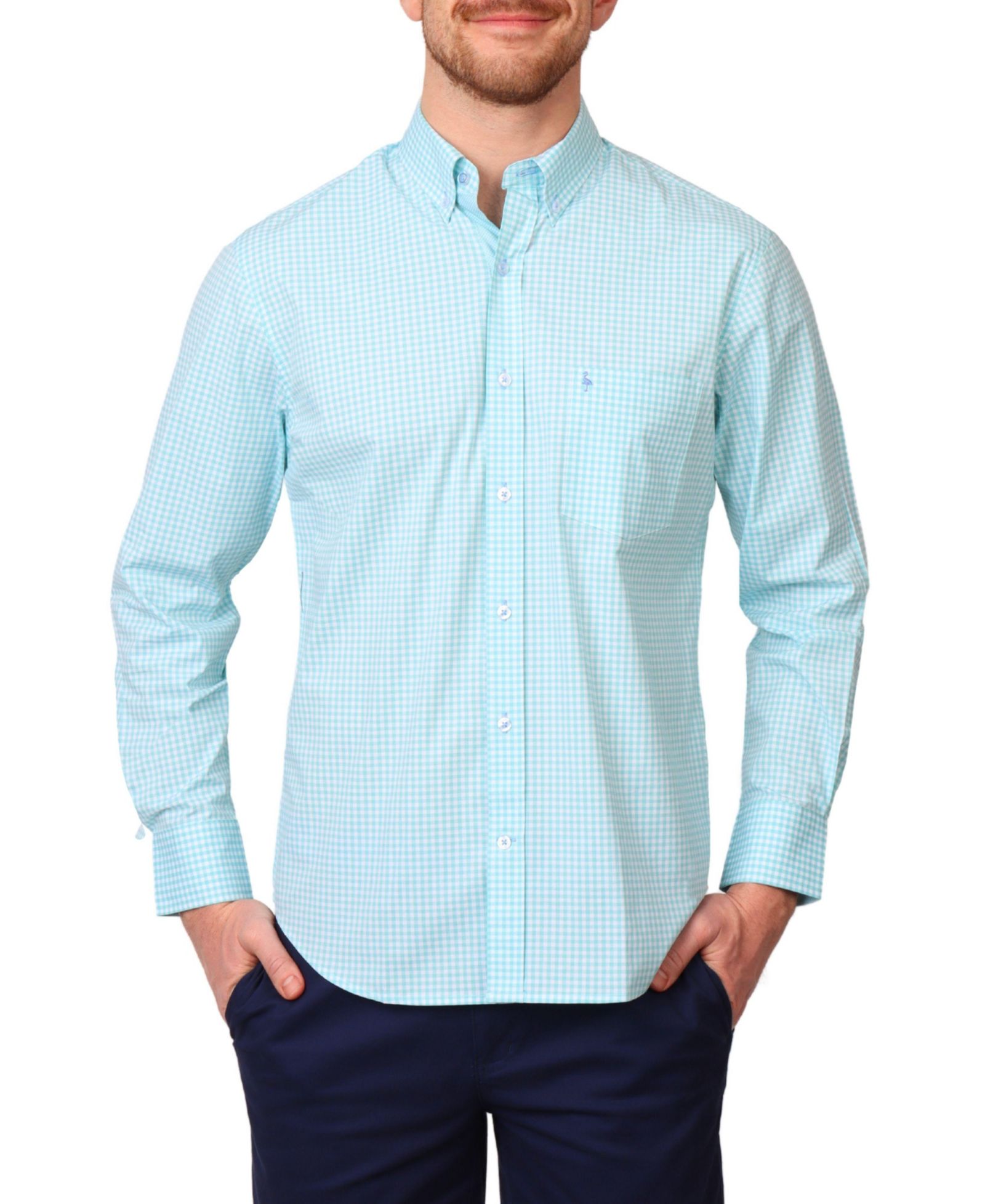 Tailorbyrd Men's Signature Gingham Long Sleeve Shirt