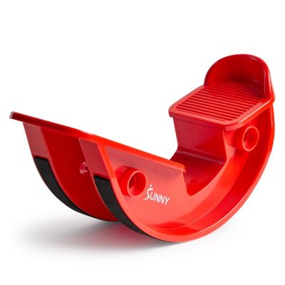 Sunny Health & Fitness Calf & Hamstring Stretcher and Foot Rocker, Red