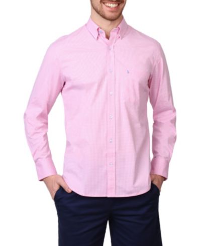 Tailorbyrd Мужская рубашка Signature Micro Gingham с длинным рукавом