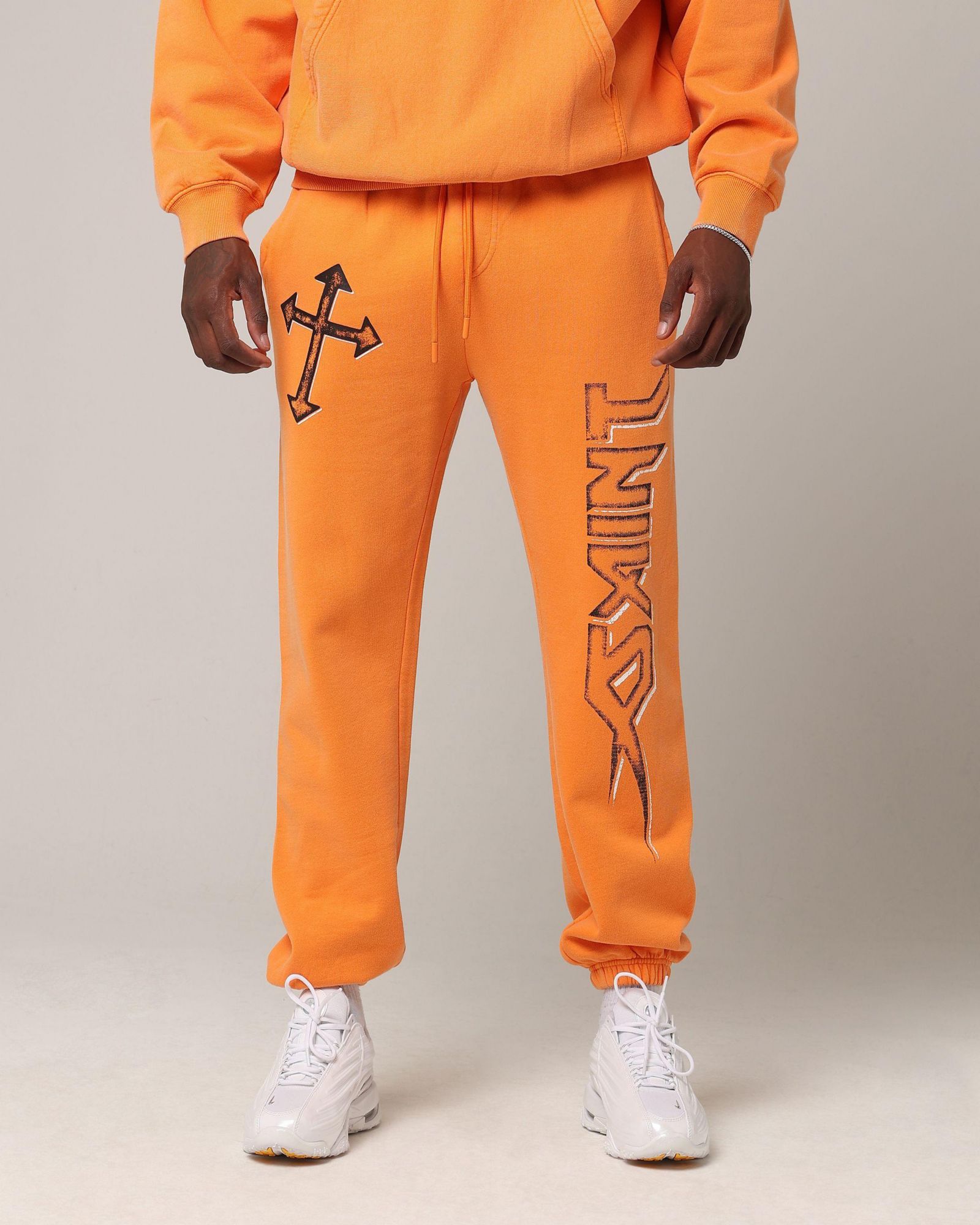 SAINT MORTA Men's SSIX Sweat Pants- Orange, XL