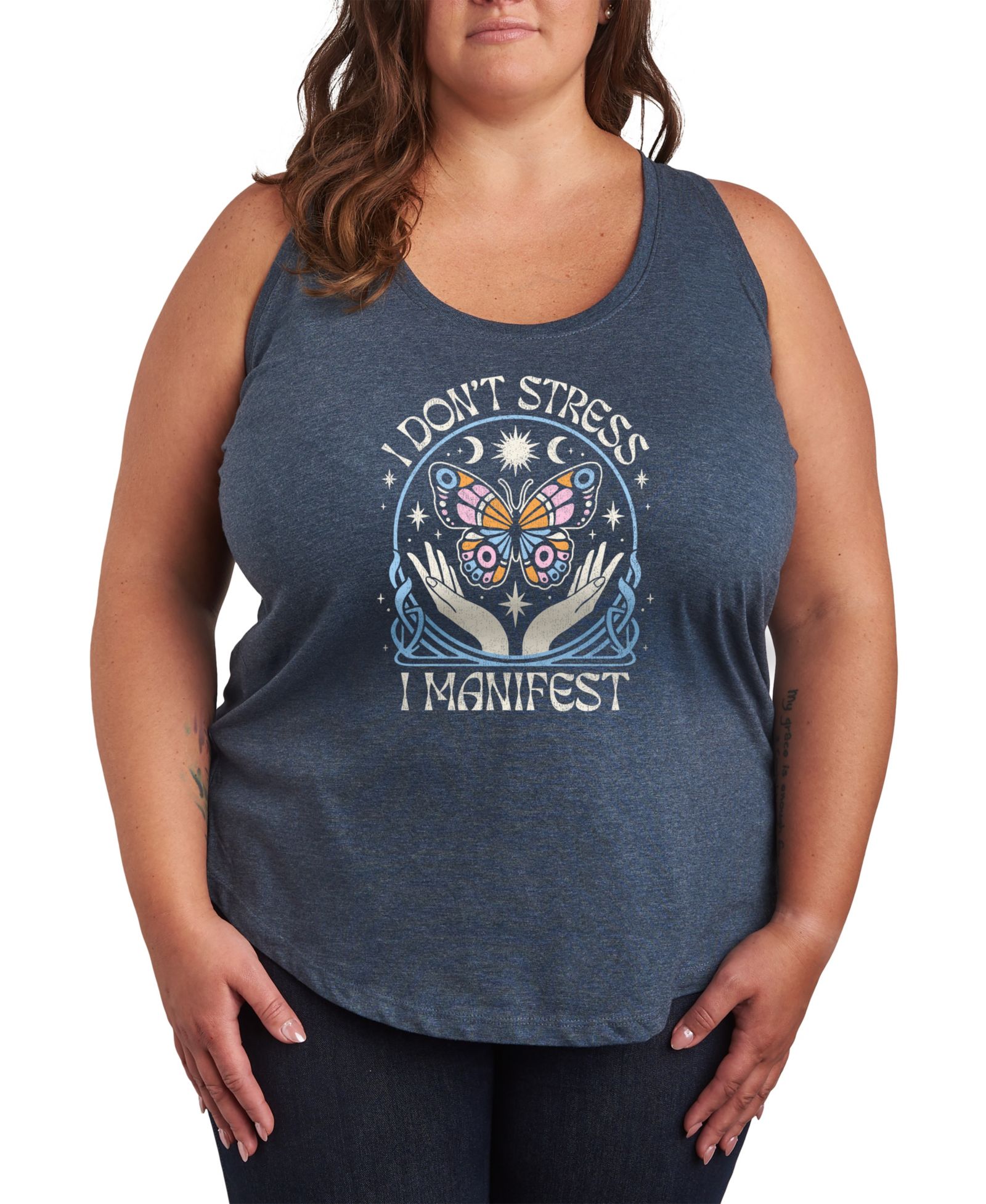Майка Hybrid Apparel Plus Size Don't Stress Manifest Graphic