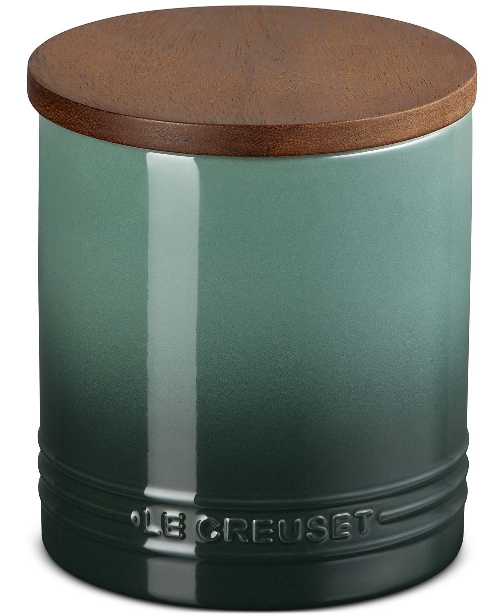 Le Creuset Керамический контейнер Signature с деревянной крышкой, 1.2-Qt.