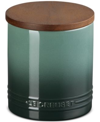 Le Creuset Stoneware Signature Canister with Wood Lid, 1.2-Qt.
