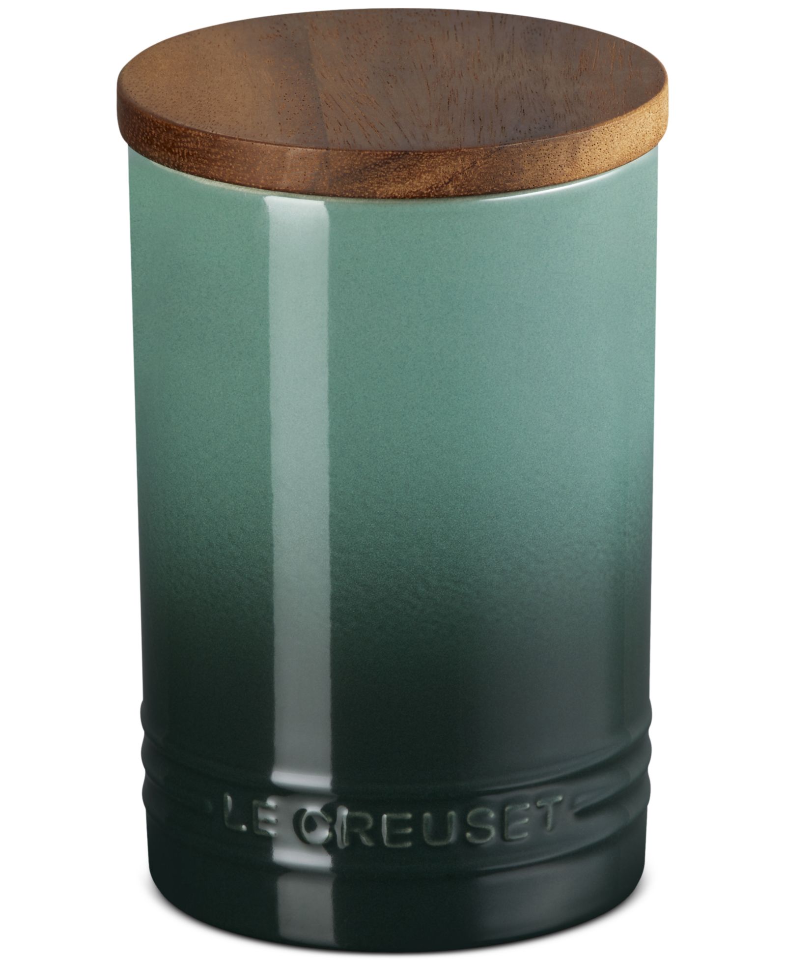 Le Creuset Керамический контейнер Signature с деревянной крышкой, 26-Oz.