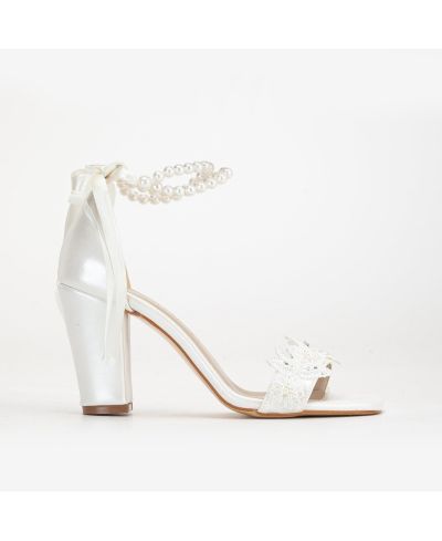 Женские свадебные сандалии Forever & Always Shoes Helene Lace With Pearls