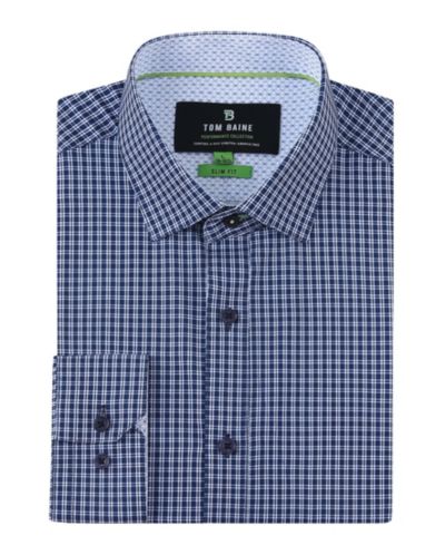 Tom Baine Мужской Four Way Stretch Plaid Button Down Dress рубашка