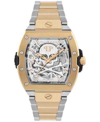 Philipp Plein Мужские автоматические наручные часы The Skeleton 2.0 Two-Tone Stainless Steel 44mm