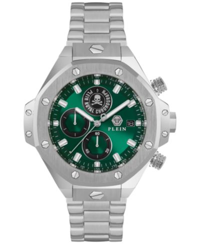 Philipp Plein Мужские хронограф часы Royal Stainless Steel Bracelet 46mm