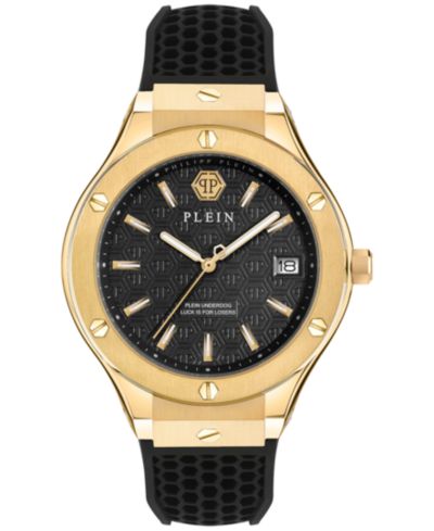 Philipp Plein Мужские часы Underdog Black Silicone Strap 44mm