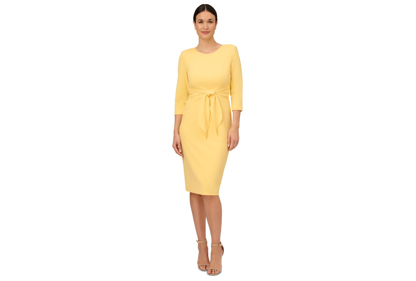 Женское платье-футляр Adrianna Papell Crepe 3/4-Sleeve Sheath