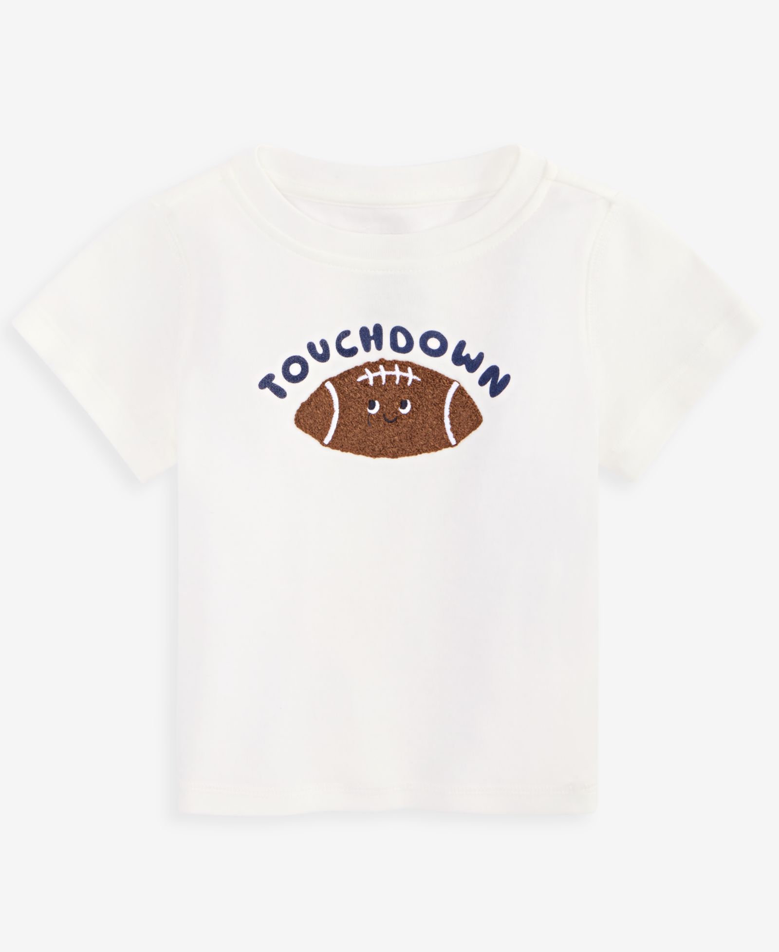 First Impressions Детская футболка с графическим приндионом touchdown, 3M-24M