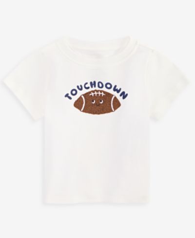 First Impressions Детская футболка с графическим приндионом touchdown, 3M-24M