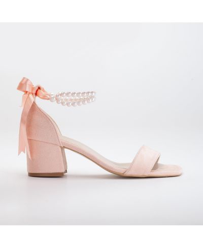 Coral suede faux leather