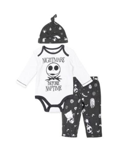 Комплект одежды Nightmare Before Christmas для малышей: боди, брюки и шапка, 3 предмета
