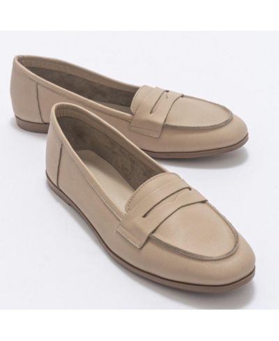 Beige leather