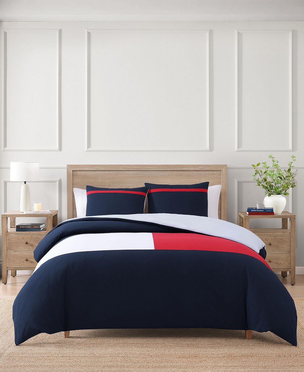Tommy Hilfiger Iconic Anniversary Seersucker 3-Pc. Comforter Set, Full/Queen