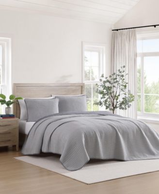 Комплект из 3 предметов Tommy Hilfiger Ithaca Stripe Cotton Reversible Quilt Set, King