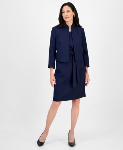 Женский костюм Le Suit из 2 предметов: жакет с рукавом 3/4 и платье с поясом