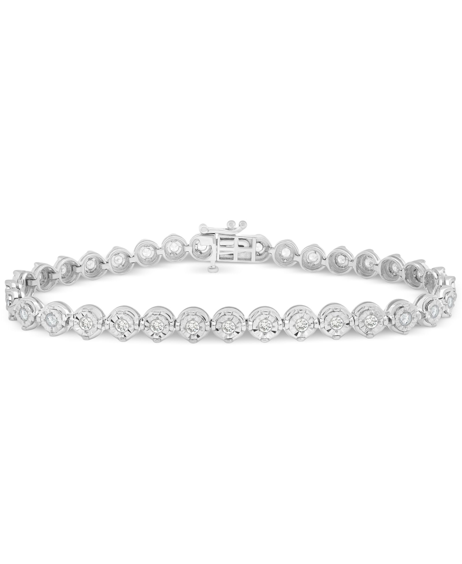 Браслет Diamond Round Link Sterling Silver 1 ct. t.w.
