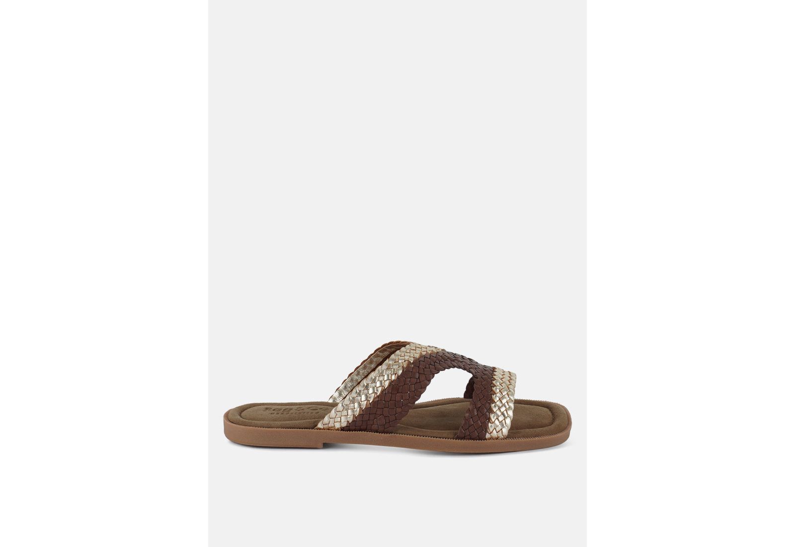 Rag and Co Womens Eirata Genuine Mesh Leather Slip-On Flats