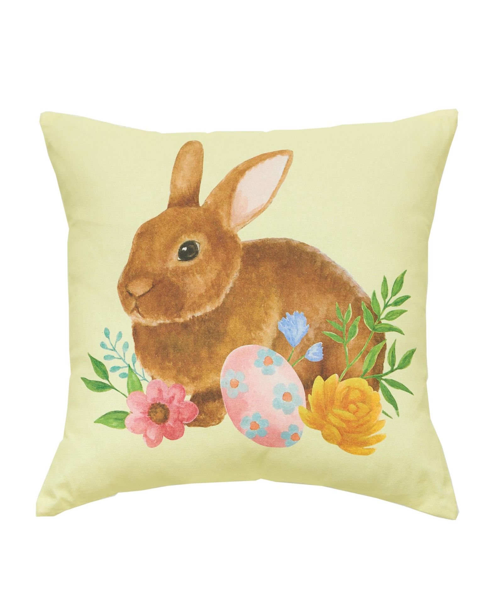 Декоративная подушка Easter Bunny and Egg Cotton Blend HD Printed 18" x 18"