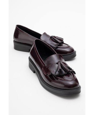 Burgundy patent leather