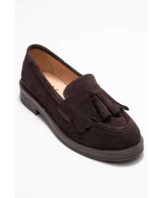 Black suede leather