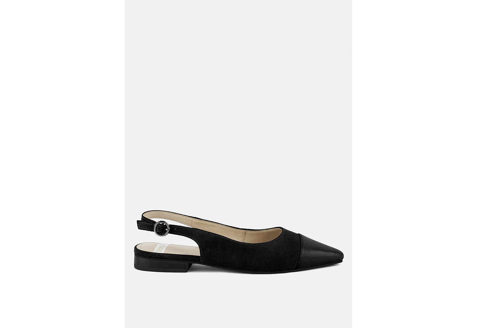Rag and Co Womens Uwaha Genuine Leather and Real Suede Slingback Flats