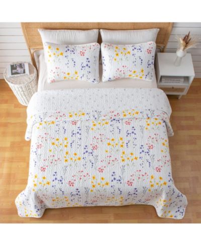 Linery and Co. Colorful Floral Quilt Set With Shams