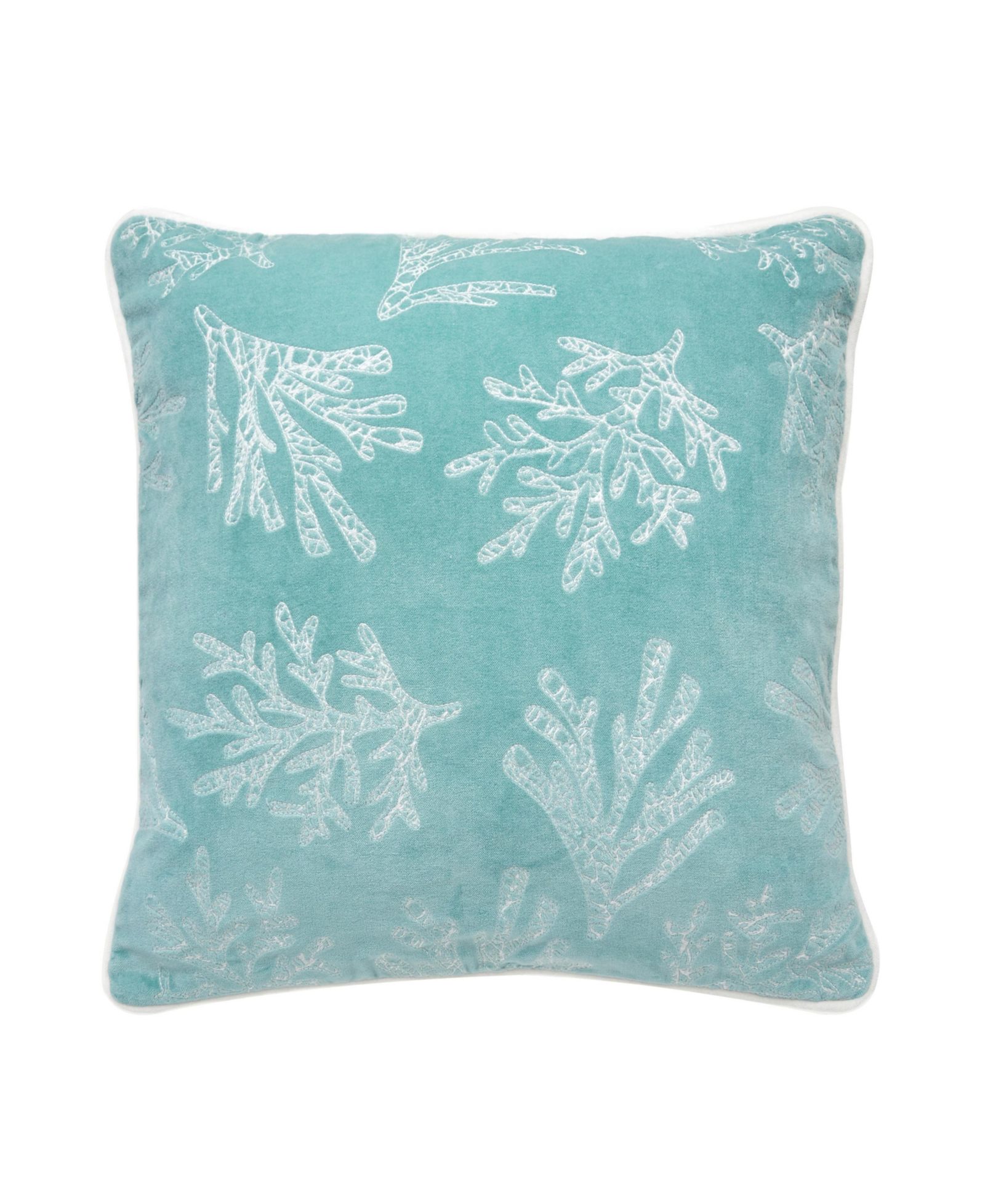 Coral Seaglass Velvet Accent Pillow